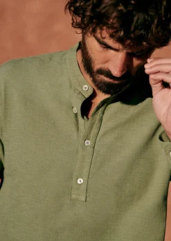 Sezane Tunique Buster- Chemises col mao|Chemises rayures