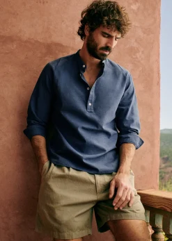 Sezane Tunique Buster- Chemises col mao|Chemises rayures