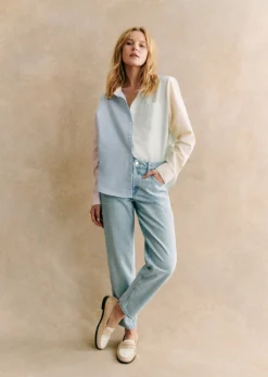 Sezane Pantalon Le Mum- Denim|Denim