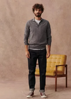 Sezane Pull Mike- Col polo|Pulls laine